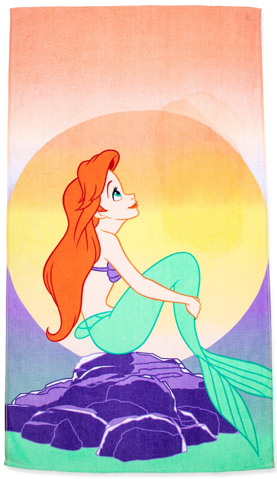 Disney The Little Mermaid Starry Night Kids Large Bath/Pool/Beach Towel - Super Soft & Absorbent Fade Resistant Cotton Towel Features Ariel, Measures 34 x 64 inches (Official Disney Product)