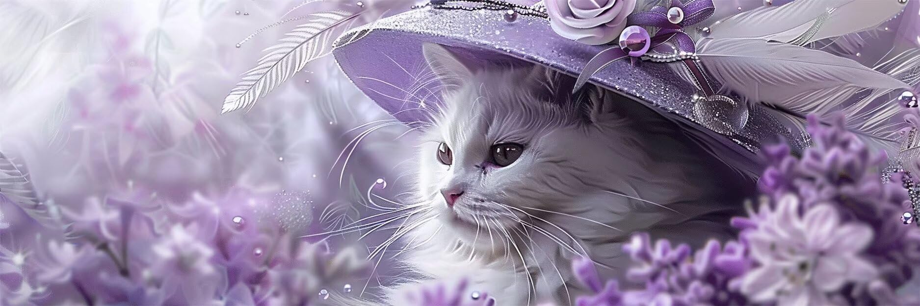 Diamant painting 5d violet 70x210cm idée cadeau créatif pour passionnés