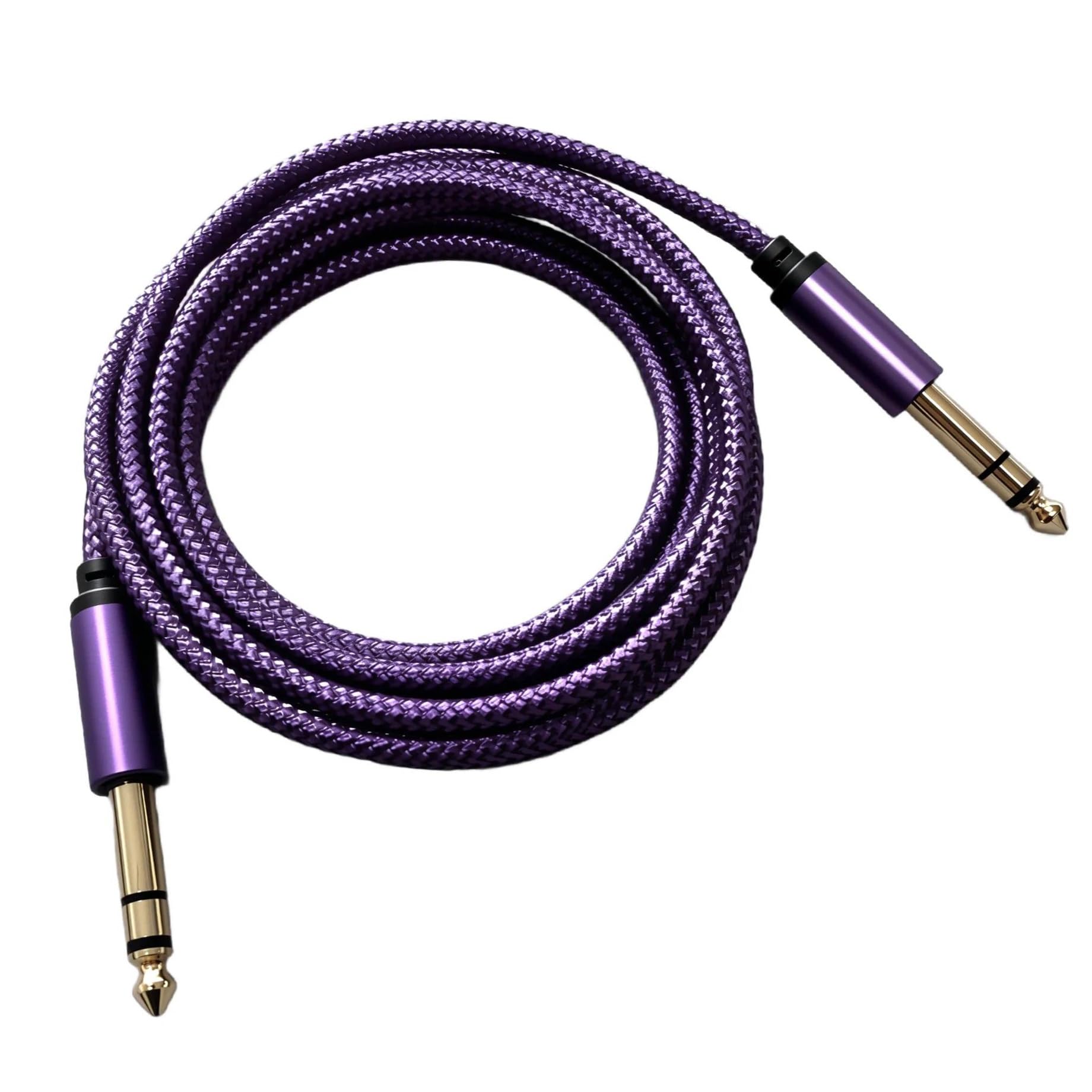 Guitarra Eléctrica Cable De Bajo Ángulo Recto TRS 1/4 Pulgadas Cable Interconexión Estéreo Salida Macho 6,35 Mm | Cable de guitarra (tipo 4,6 m)