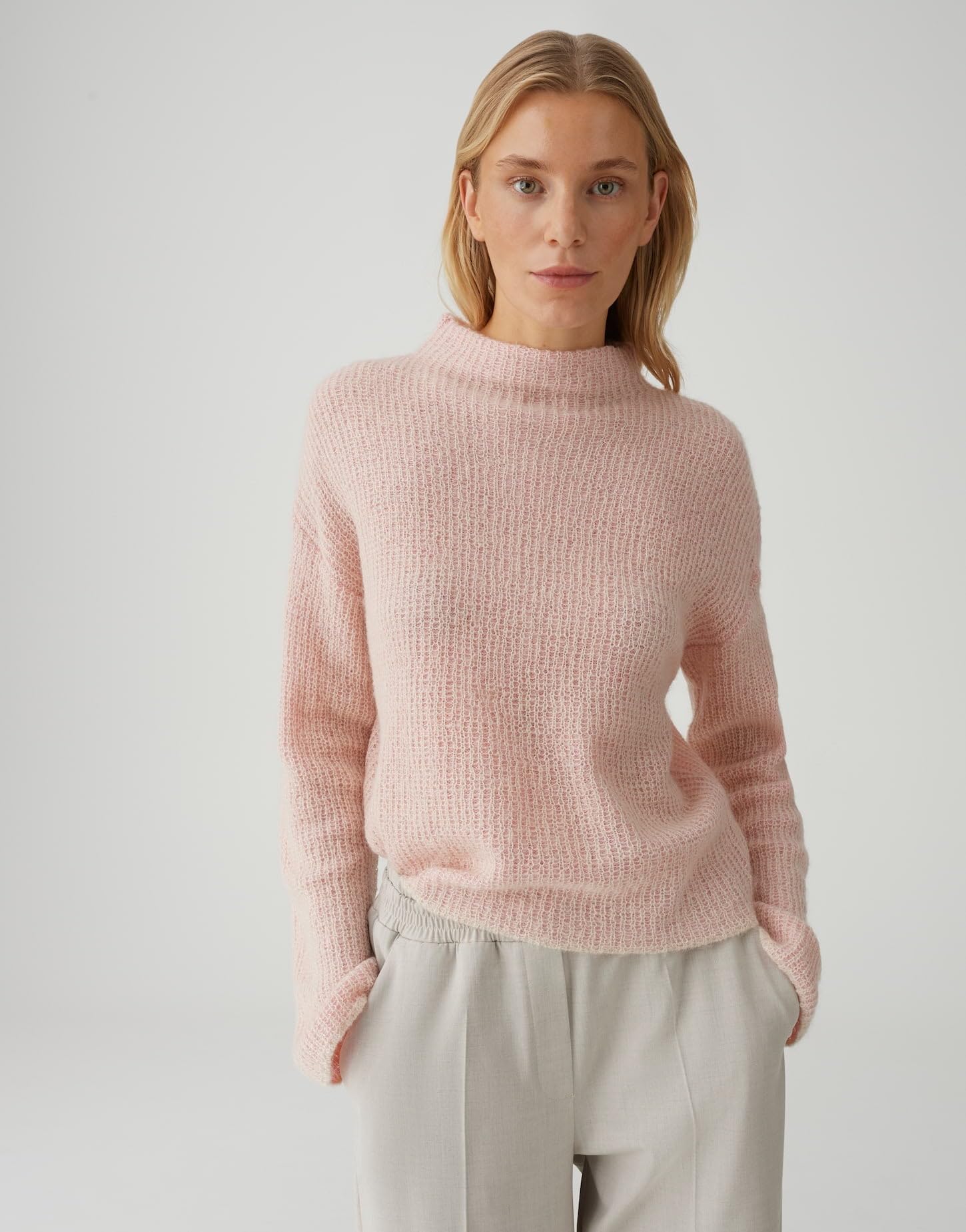 OPUS Damen Pullover | Priefe Luftiger Strickpullover in 3D-Optik Regular Fit