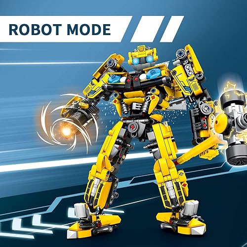 Miniatura 5 de Mesiondy STEM - Juego de juguetes de construcción de robot transformable, juguetes educativos de construcción, kits de construcción transformadores,