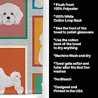 Vista 7 de Caroline's Treasures MLM1106KTWL Lots of Bichon Frise - Toalla de cocina para invitados, toalla de baño decorativa para cara, té, paño de cocina