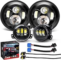 Vista 10 de Nilight Conjunto de Luces LED de Niebla de 4 Pulgadas Compatible con 2007 2008 2009 2010 2011 2012 2013 2014 2015 2016 2017 2018 Jeep Wrangler JK