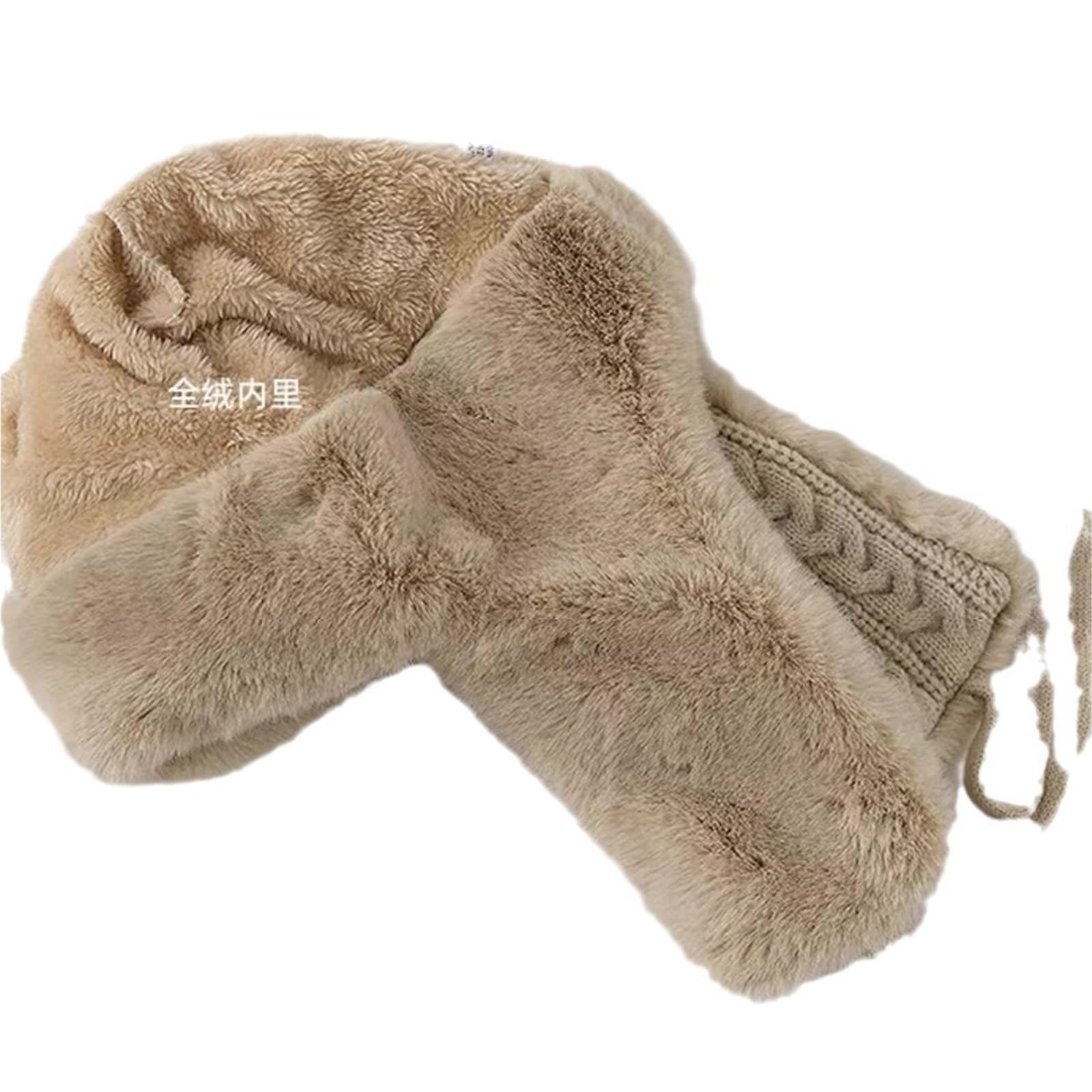 Bonnet d'hiver en tricot polaire épais pour enfant, protection des oreilles pour ski, cyclisme, temps froid