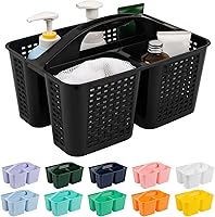 Tiawudi Portable Shower Caddy Organizer with Handle - Durable Plastic Basket for Soap, Shampoo, Beauty Products in Bathroom, Dorm, Kitchen