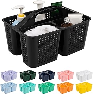 Tiawudi Portable Shower Caddy, Caddy Organizer with Handle, Plastic Shower Basket Hold Soap, Shampoo, Hair Supplies and Beauty Products, Cleaning Supplies Organizer for Home, Dorm, Shelf and Cabinet