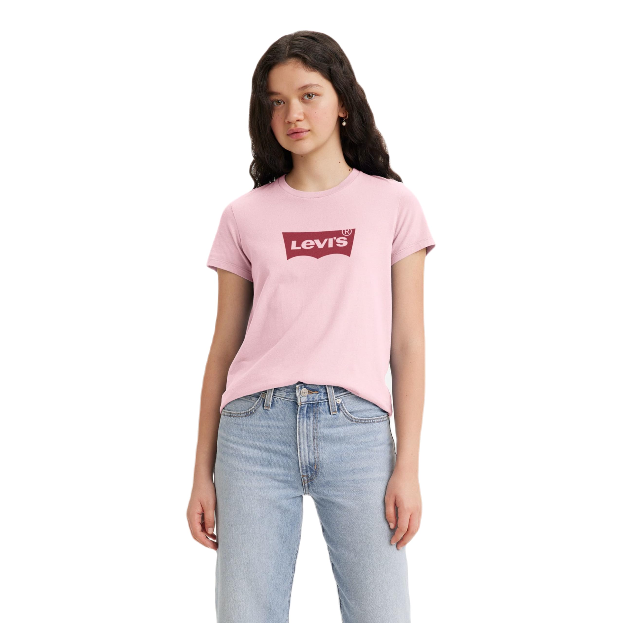 Levi's Women's The Perfect Tee T-Shirt, Large Batwing Logo