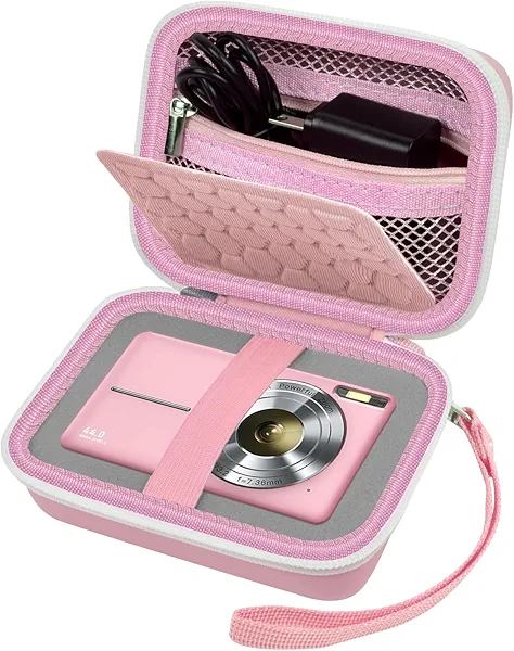 Comecase Carrying & Protective Case for Digital Camera, for CAMKORY/for Kodak Pixpro/for Canon PowerShot ELPH 180/190 / for Sony DSCW800 DSCW830 Cameras for Travel-Pink