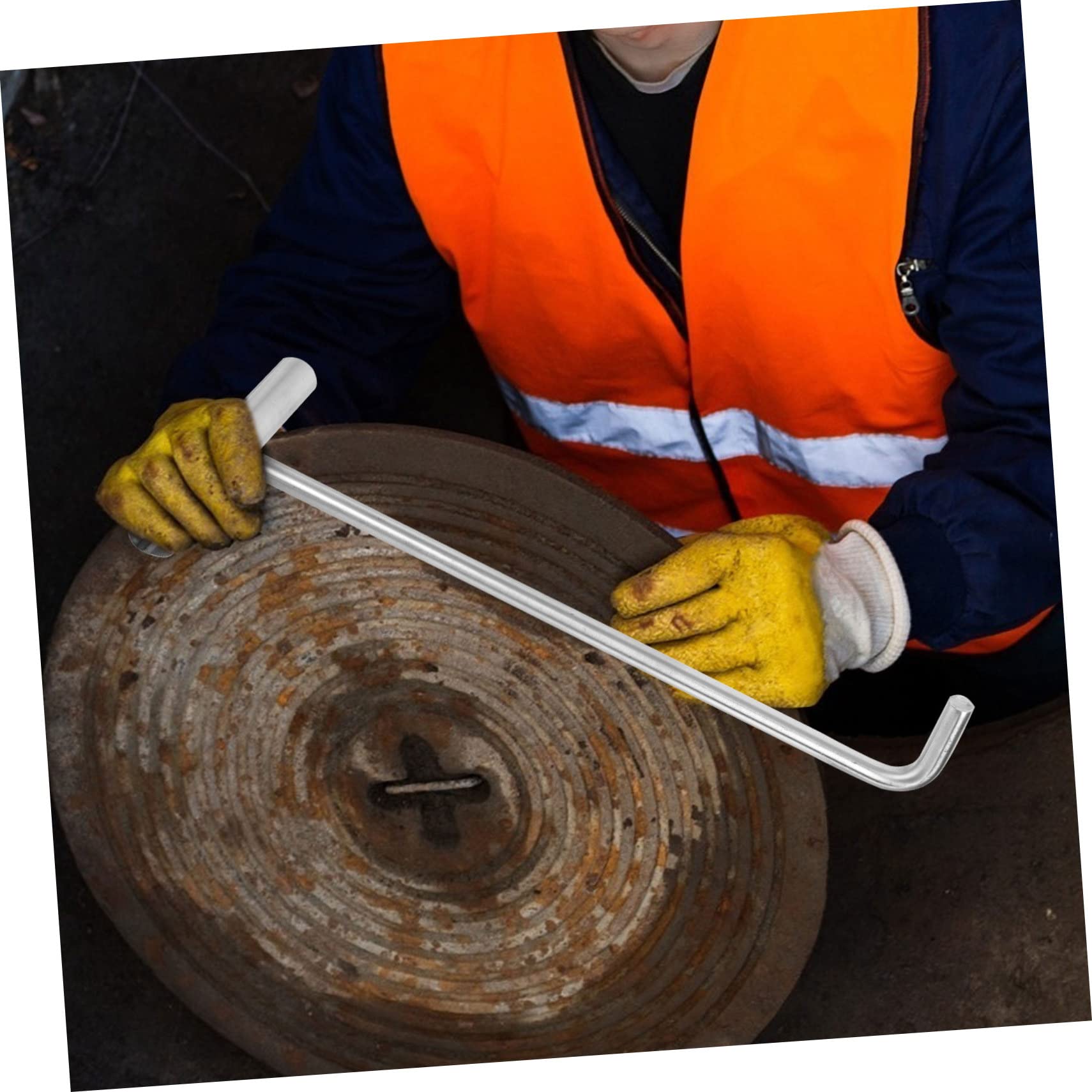 MUSISALY Hook for Manhole Manhole Cover Lifting Gadget Strong Stainless Steel Tool