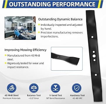 GICOOL 406712 Mulching Blade with 5/8'' Circle Mounting Pattern for 21'' Deck Push Lawn Mower Craftsman Husqvarna 532406712 165833 175064 189028 532189028