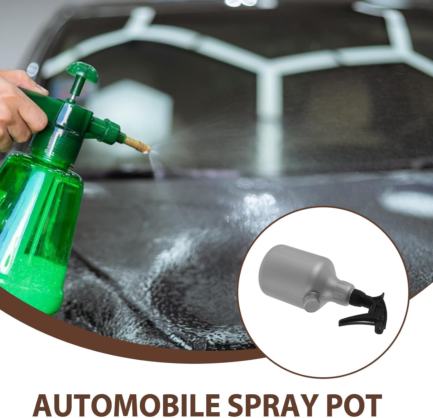 Heavy Duty 1-Liter Car Spray Bottle with Leakproof Design and Thickened Hdpe Structure for Vehicle and Car Maintenance, Fine and Even Mist Spray Applicator