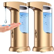 Automatic Foaming Soap Dispenser - 12.5oz Adjustable Soap Dispensing Volume - Premium Soap Dispenser for Kitchen Bathroom Toilet, 2PCS