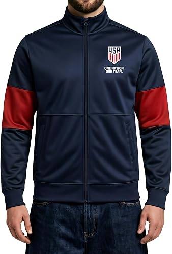 Icon Sports Officially Licensed US Soccer Federation Track Jacket - Unisex Adult
