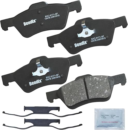 Vista 393 de Bendix Priority1 CFC1035 Pastillas de freno delanteras de cerámica para modelos seleccionados Chevrolet Aveo, Aveo5, Optra, Spark, Spark EV, Pontiac