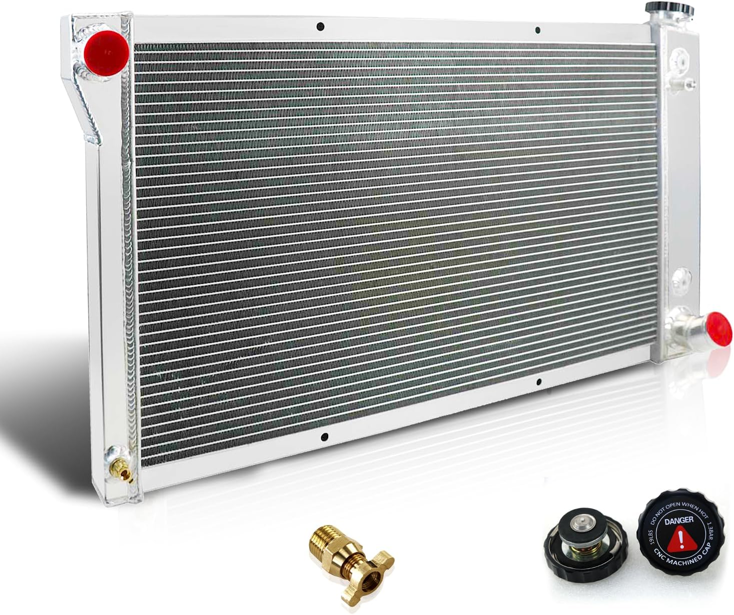 OzCoolingParts 3 Row Core Aluminum Radiator for 1967-1972 68 69 70 71 Chevy Blazer/GMC Jimmy C10/C20/K10/K20/K30 S/T 35/3500 K5/K15/K1500 Pickup Truck (3 row core)