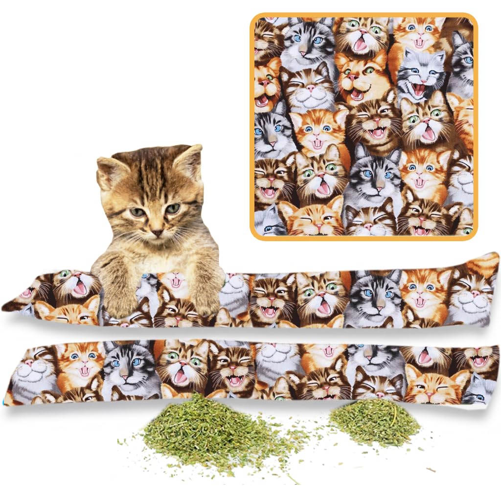 Kitty Kick Stix Katzenminze Spielzeug – 2 Stück, Handgefertigt In USA | Langlebig, Doppelt Genäht, Mit Glöckchen