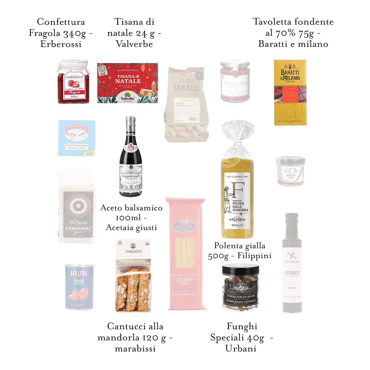 EATALY – Dall'Antipasto al Dolce – Cesto Natalizio con Prodotti Sfiziosi – Box con 15 Prodotti di Qualità – Confezione Elegante – Perfetto per Regali e Occasioni Speciali