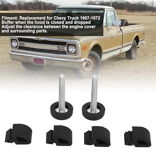 Miniatura 2 de Cojín de parada de parachoques de caucho, amortiguador de goma para capó de coche, repuesto de cojín de goma para camión 1967-1972