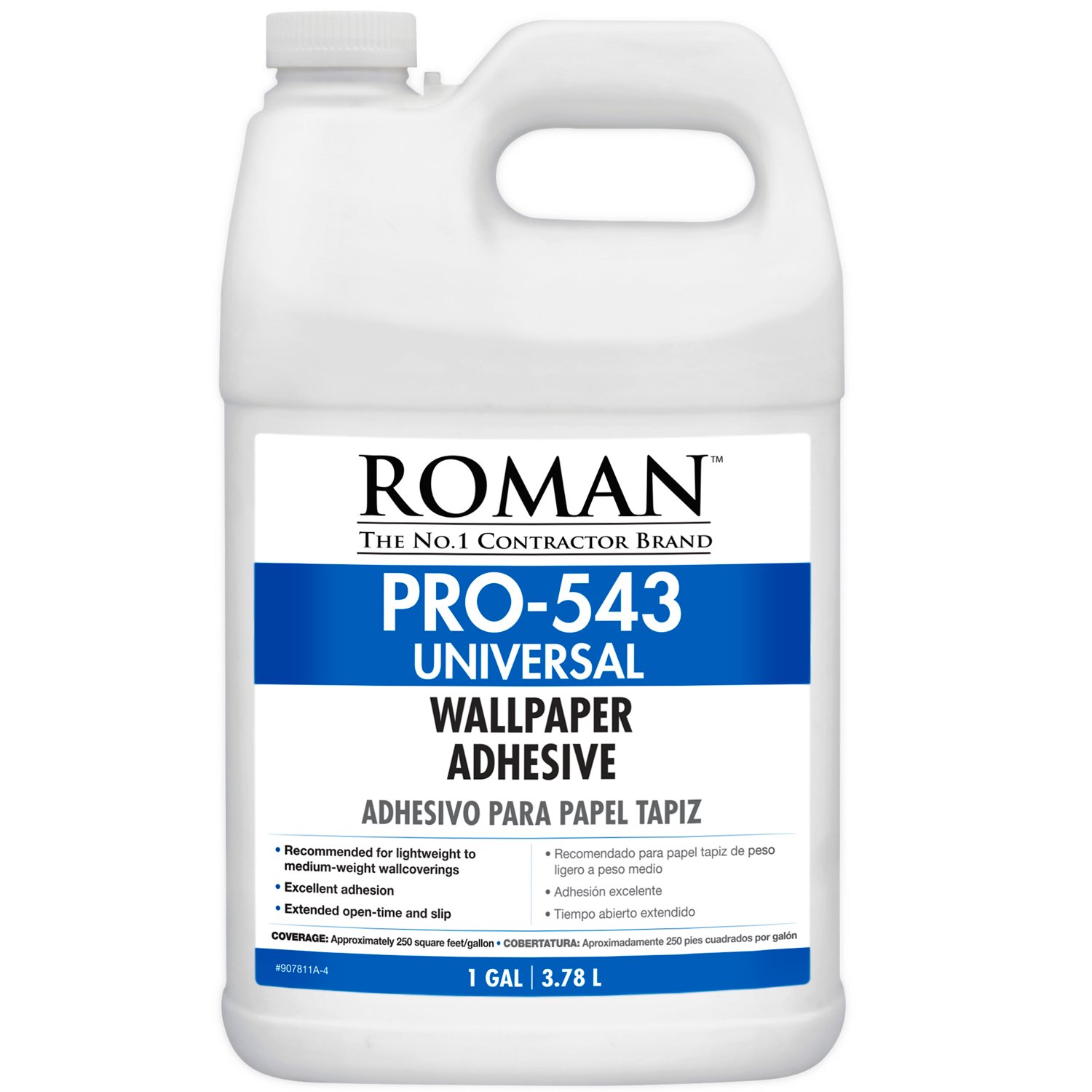 Roman 207811 PRO-543 Universal Wallpaper and Border Adhesive with Applicator, 1 gal