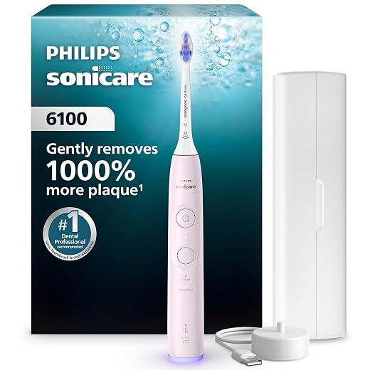 Philips Sonicare Series 6100 Review: A Surprisingly Thoughtful Toothbrush | Smart Tech, Sharp Takes - CRYOVEX.com Philips sonicare 6100 series electric toothbrush - next-generation sonicare technology, pressure sensor, 6 brushing settings, smartimer, brushpacer, 21-day runtime, travel case, light pink, hx7402/02