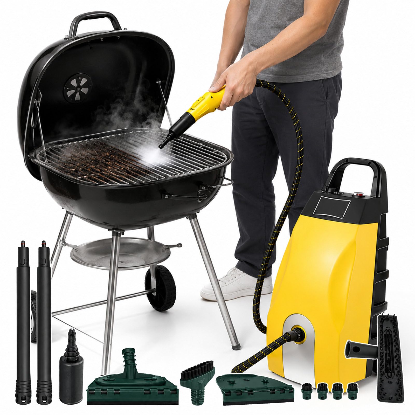 Limpiador Vapor Cocina, 110°C, Parrillas Yellow
