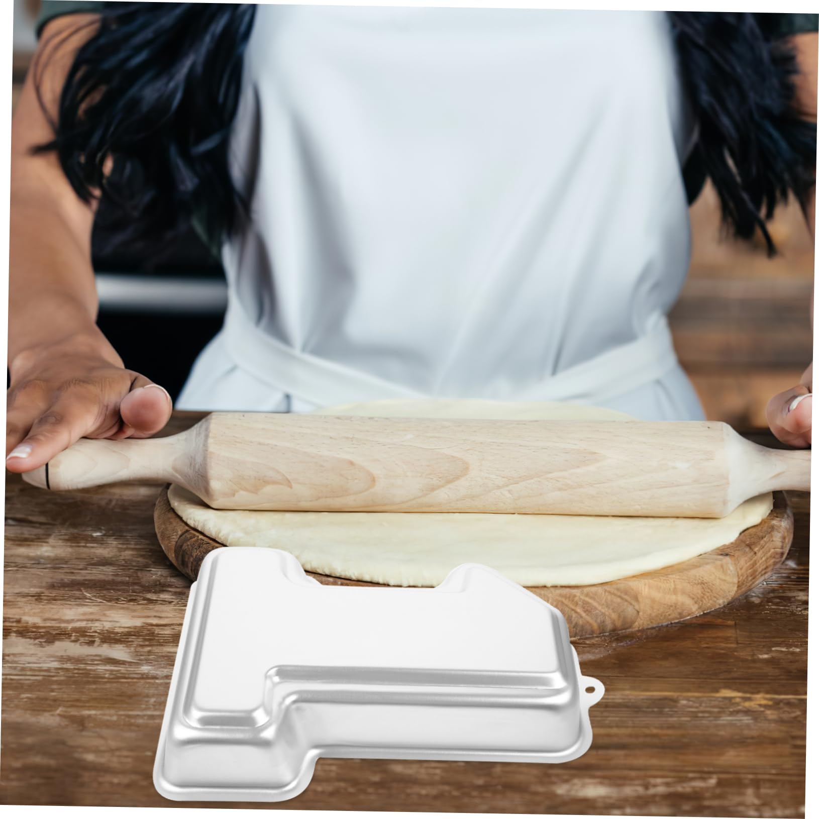 Cabilock 4 Piezas 1 Molde De Torta Bandeja Para Hornear De Metal Casera Molde Para Hornear Panadería Molde Para Pasteles De Número Pequeño Repostería Casera Aleación De Aluminio