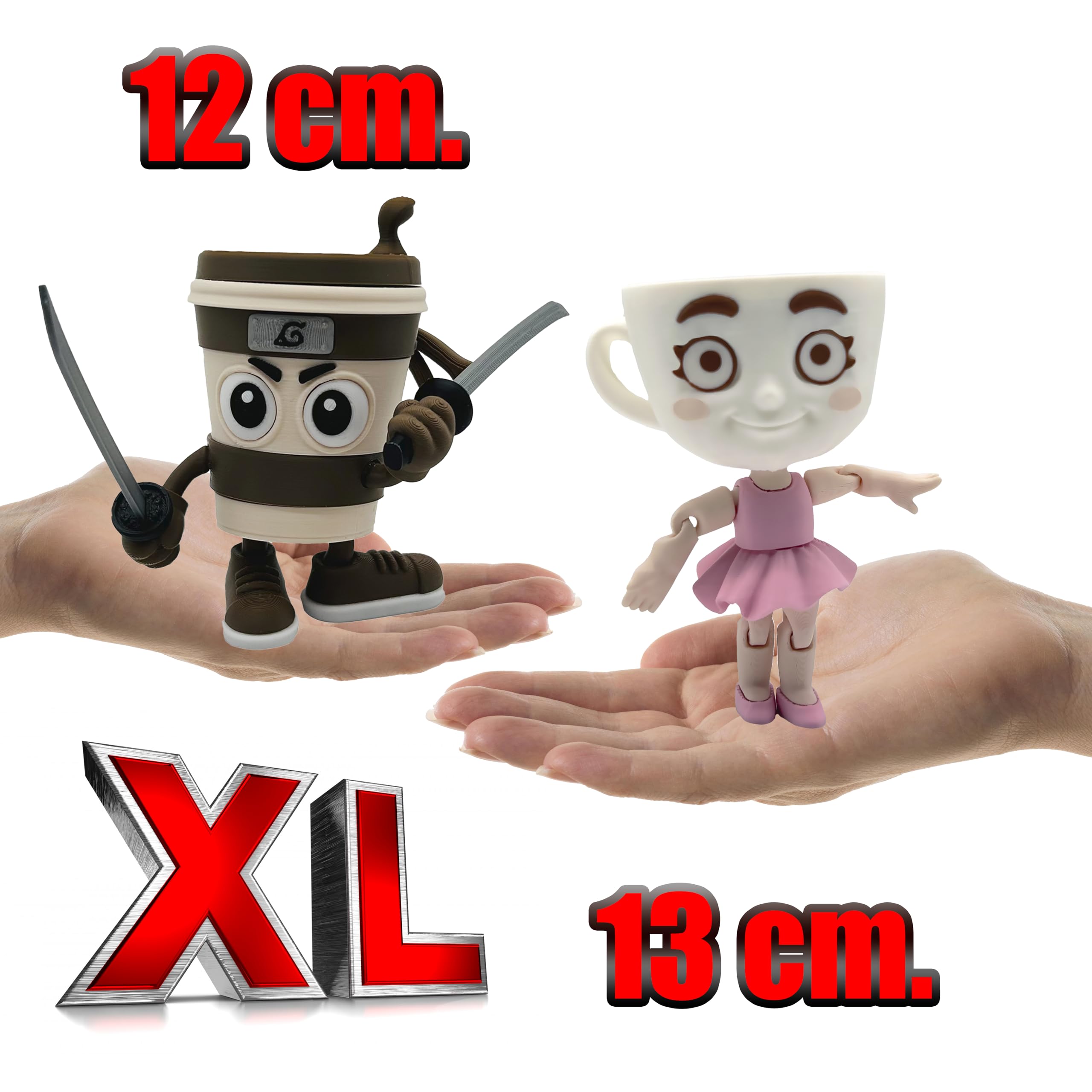 Genérico Pack Capuccino Assassino y Ballerina Capuchina - Brainrot Italian Memes – Incluye la Pareja de Figuras articuladas Capuchino Asesino y Bailarina Capuchina – Pareja de Memes Coleccionable