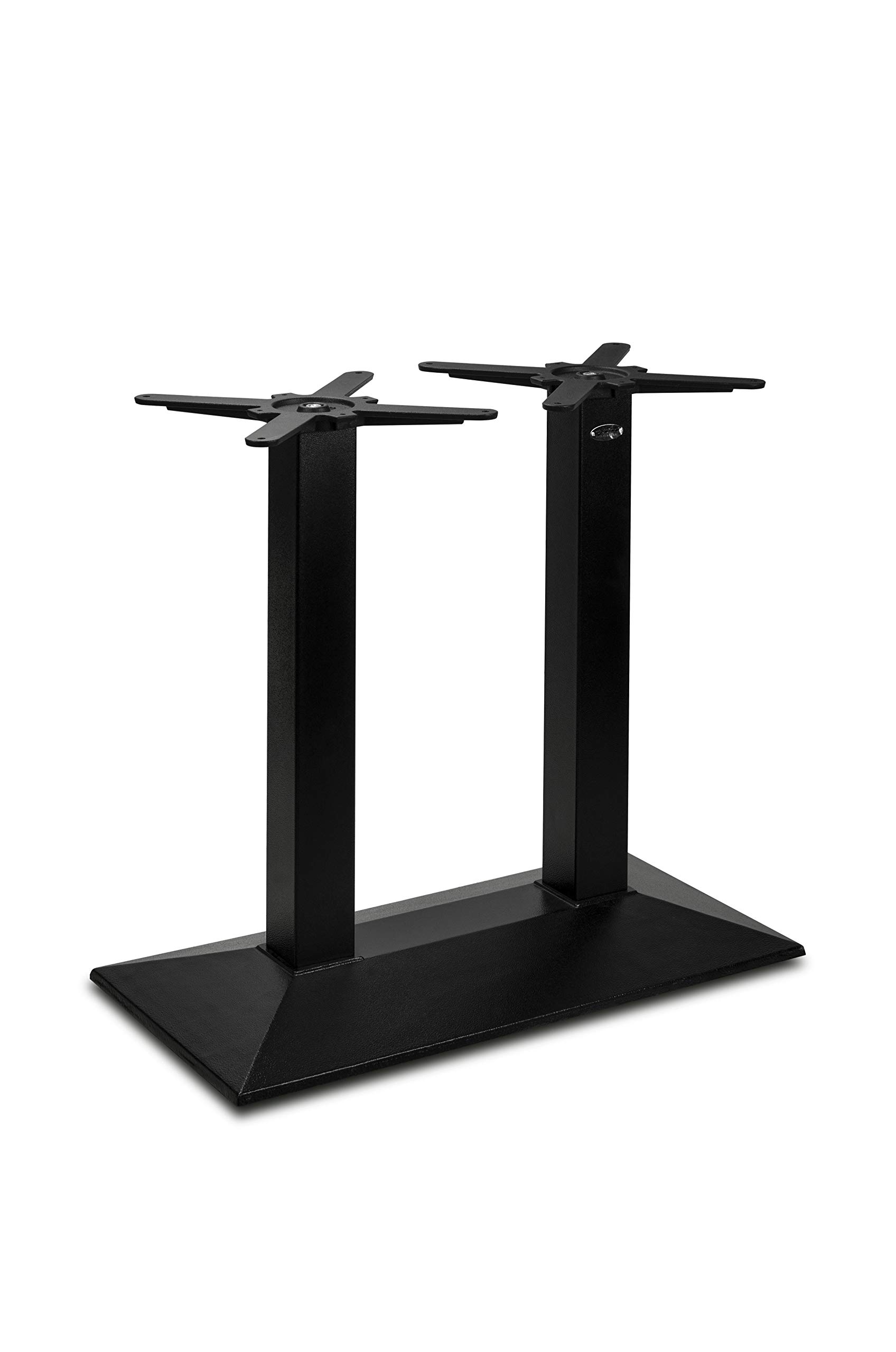 Premium Doppel-Tischgestell - PJ7069 | schwarz | Höhe 71 cm | Bodenplatte 80×40 cm | max. Tischplattengröße 160x80 cm | Ideal für Esstische