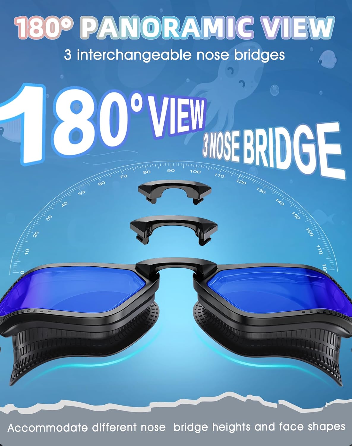 Greatever Sleek Swim Goggles Unisex-Adult, UV400 Protection Swimming Goggles, HD Wide View Goggles, Anti Fog No Leakage - Image 4