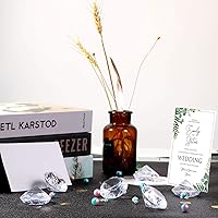 Vista 3 de Boao Paquete de 24 tarjeteros de mesa de acrílico con diamantes de cristal, decoración de fiesta de diamantes para bodas, mesa del hogar Transparente