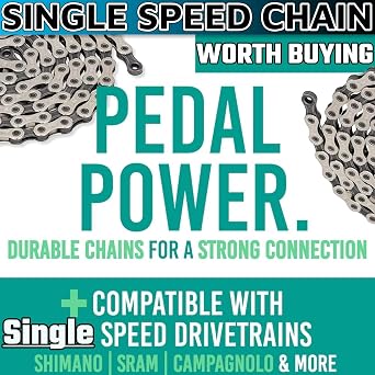 Single Speed Bike Chain,1/2 x1/8 114 Links with 1 x Magic Buckle Bicycle Chain BMX Bike Chain Lowrider BMX Chain Bike Parts Chain Replacement for Road Mountain Bike/BMX/MTB