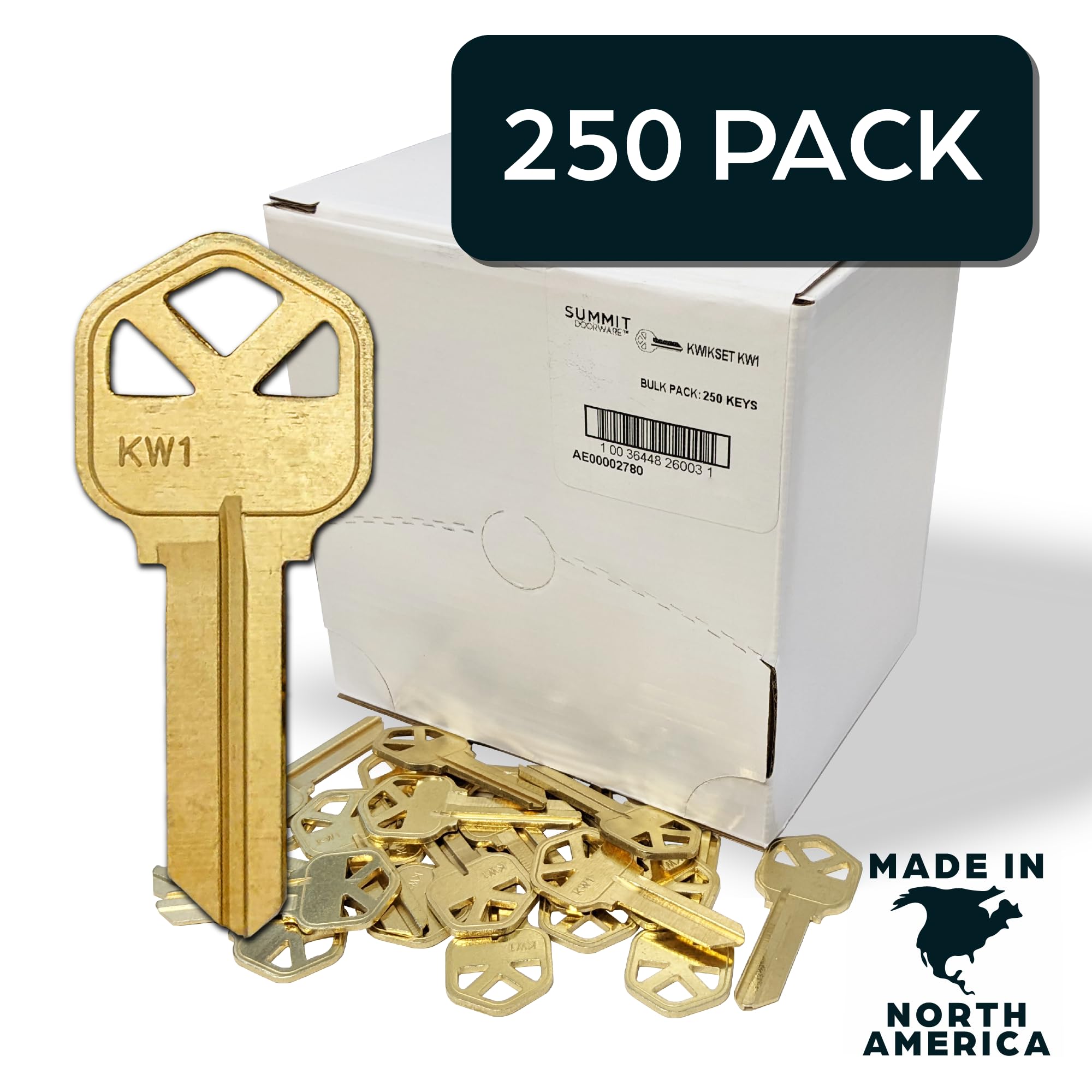 Kwikset - Confezione da 250 chiavi grezze