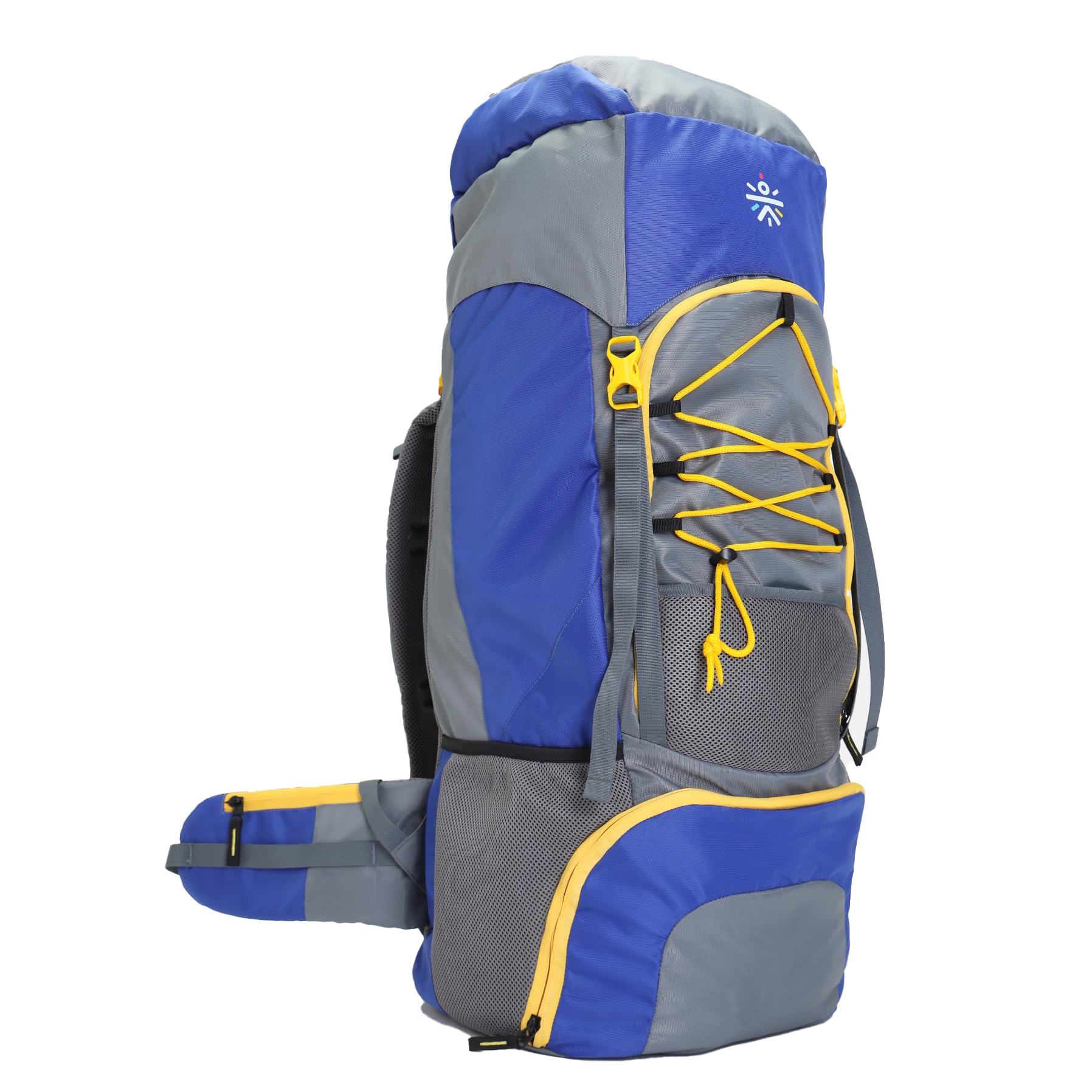 Cult 75 Litre Hiking Trekking Bag | Camping Rucksack | Travel Backpack with Rain Cover, Shoe Compartment | Blue | 1 Year Warranty