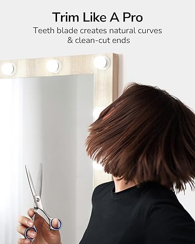 Miniatura 81 de Tijeras para adelgazar el cabello, tijeras de corte de dientes, peluquero profesional, peluquería ULG para peluquería texturizadora, borde