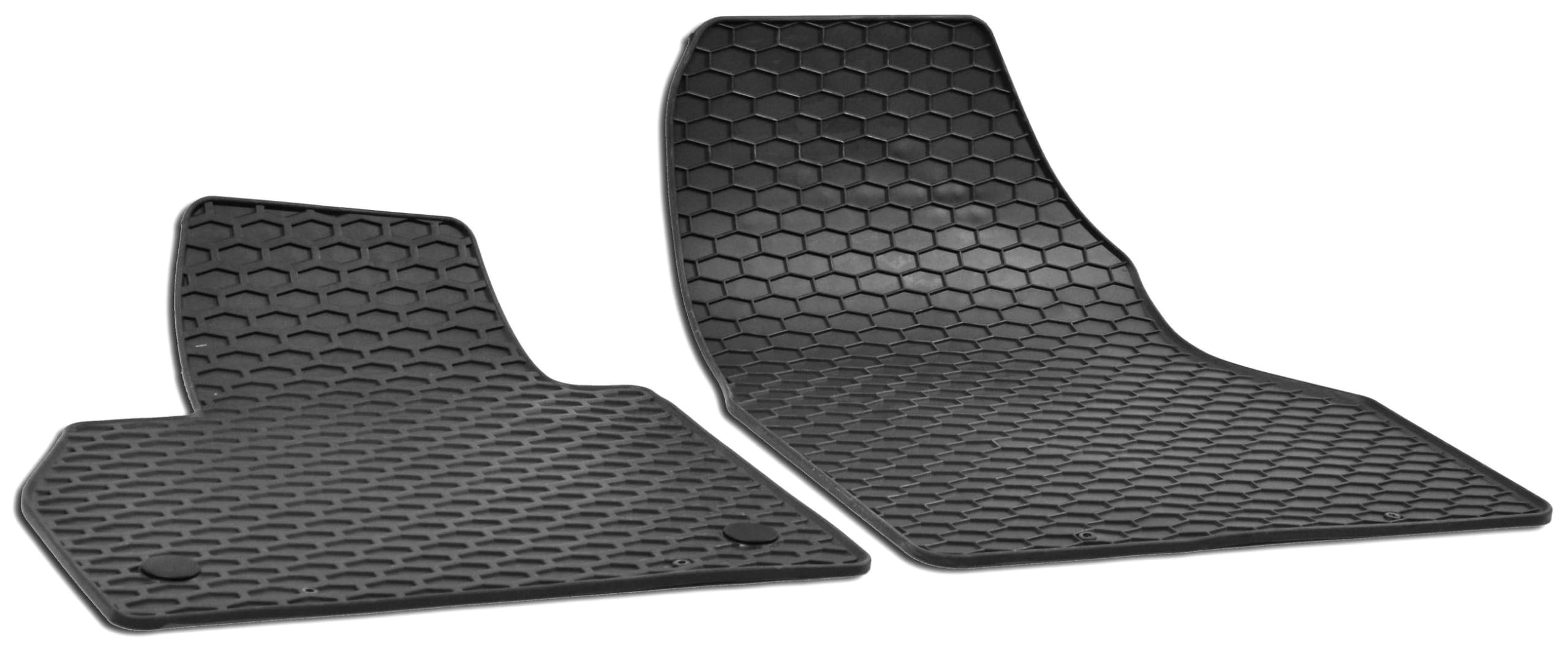 WALSER Tappetini in gomma DirtGuard su misura compatibile con Renault Kangoo 2008-2021, Mercedes-Benz Citan 11/2012-2021