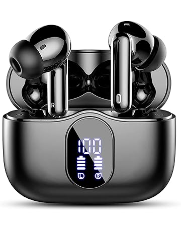 Wireless Earbuds, Bluetooth 5.3 Headphones In Ear with 4 ENC Noise Cancelling Mic, Btootos New Bluetooth Earbuds Mini Deep Bass Stereo Sound, 36H Playtime LED Display Wireless Earphones IP7 Waterproof