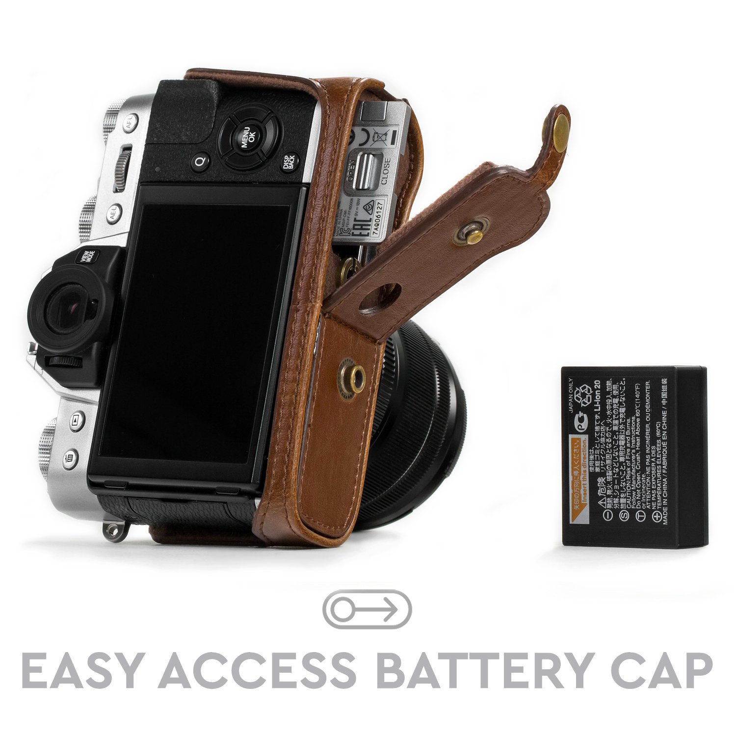 FUJIFILM X-T20 本体 レザーケース付き Fujifilm X T20 Leather Camera Case | kaza-deluxe