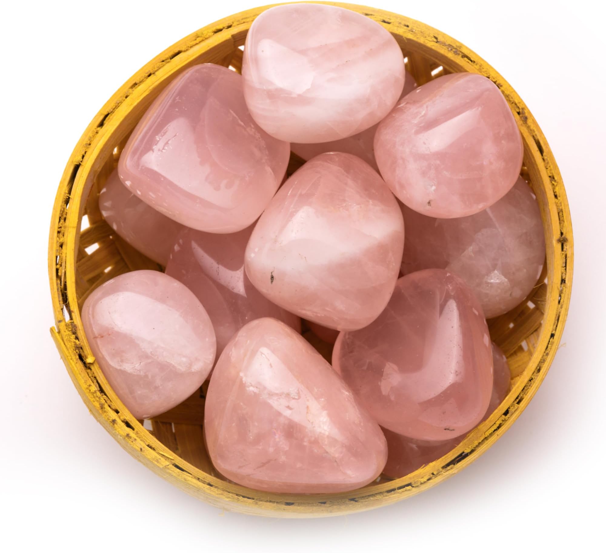 Plus Value Natural Rose Quartz Tumbled Stone Pebbles Heart Chakra Healing, Reiki Crystal Therapy, Vastu, Love, Relationship, Marriage Items Showpiece Home Decor Bedroom Couples (200 Grams, Brazil)
