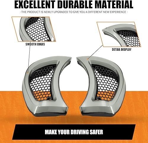 Miniatura 9 de Luces LED de ventilación para faros delanteros, luz de circulación para Harley Road Gilde FLTRX 2015-2023 (transparente)