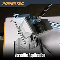 Vista 7 de POWERTEC Tornillo de base al vacío, abrazadera de succión de mesa portátil de 2-3/4 pulgadas con cabezal giratorio de 360° para proyectos