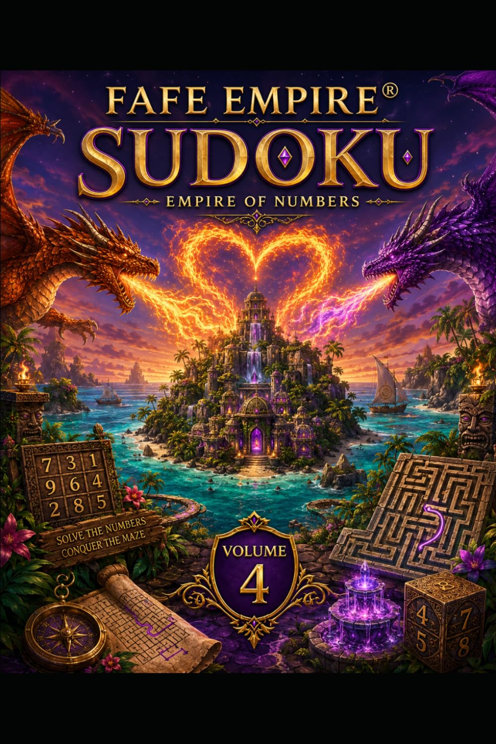 FAFE EMPIRE® Sudoku & Mazes: Cheaper Than Therapy, Twistier Than Your Ex – Volume 4 (Because one grid wasn’t enough chaos.) (FAFE EMPIRE® Sudoku: Empire of Numbers)