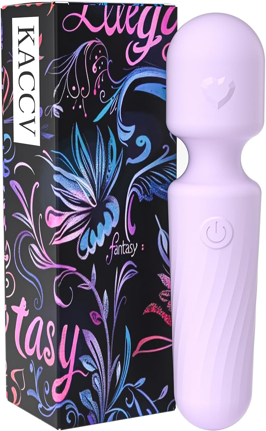 Mini Vibrator Wand, Clitoris Stimulation Female Adult Sex Toys, Wand Massager Vibe, Cordless, Quiet, High Power & Waterproof for her Pleasure