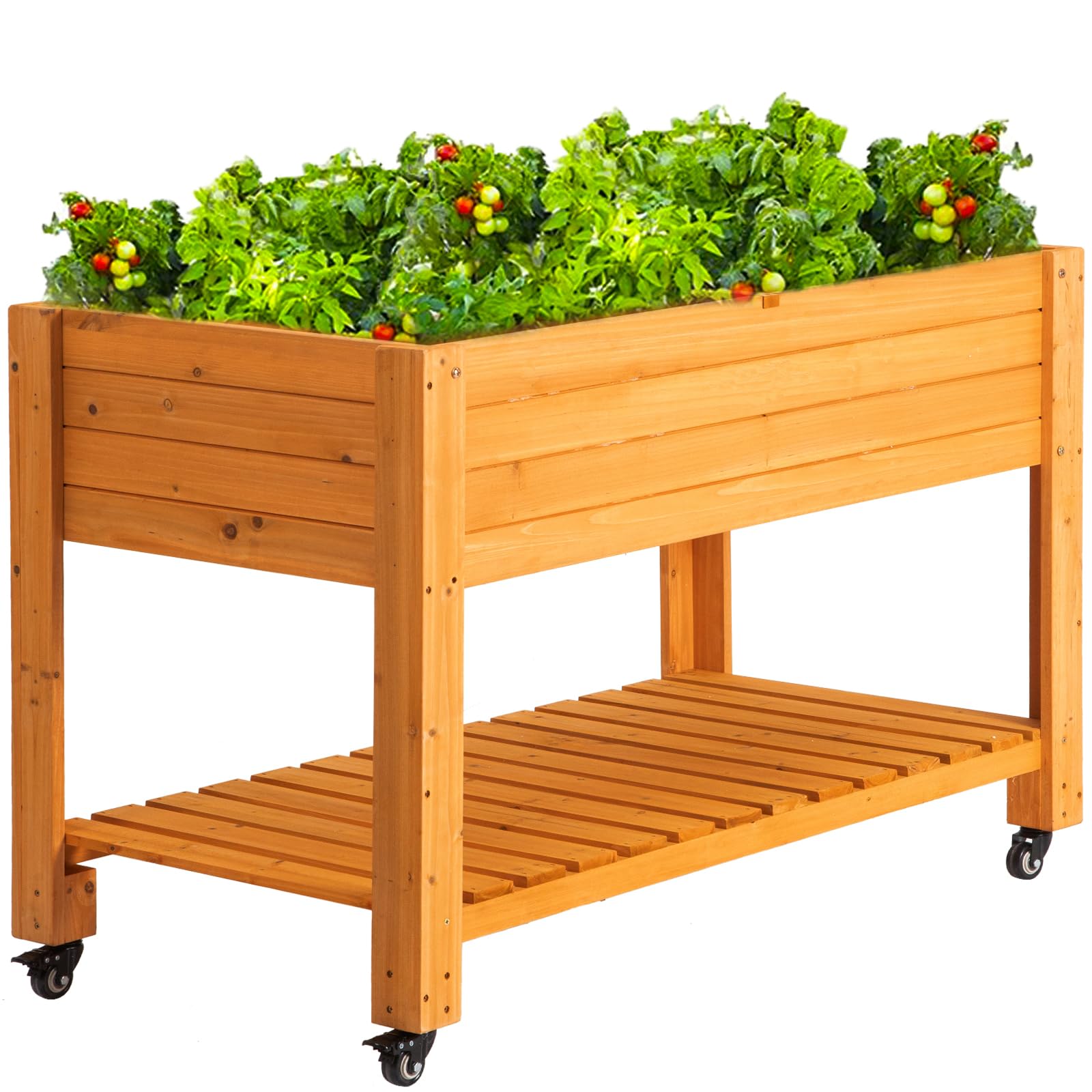 FORTUNO Raised Garden Bed with Wheels