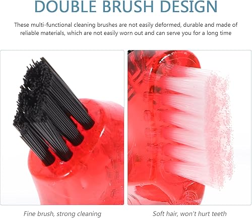 Miniatura 6 de Cepillo de dientes de doble cabeza cepillo de limpieza dura cepillo falso para limpieza falsa