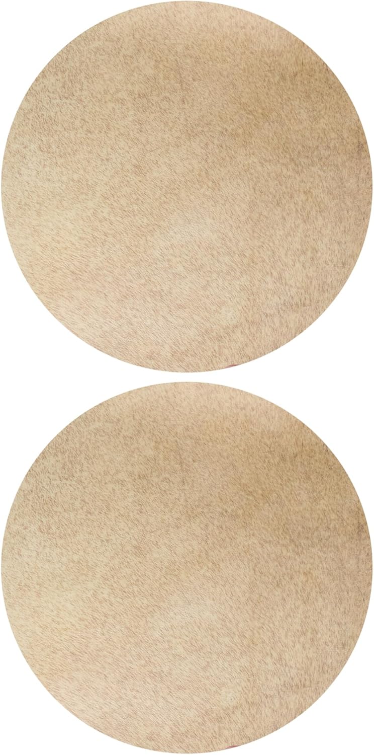 BQLZR 350mm Diameter x 1mm Thickness Yellow Goat Skin Drums Head for 10 Inch African Tambourine Pack of 2