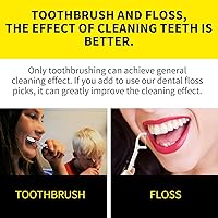 Vista 5 de Púas de hilo dental, 5 fundas de hilo dental de viaje, 300 unidades de hilo dental, palitos de hilo dental, palitos dentales, púas dentales