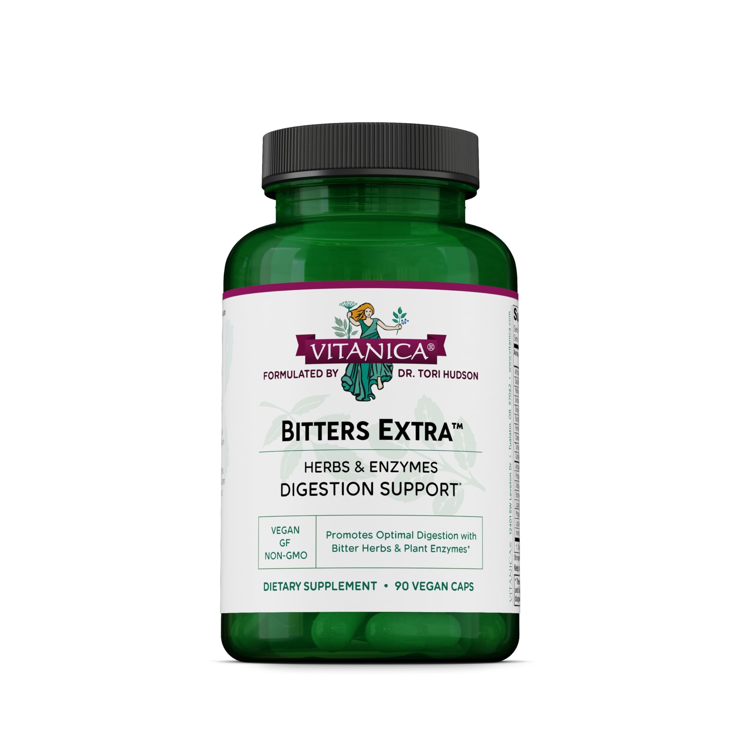 Vitanica Bitters Extra, with Plant-Based Enzymes, Vegan, 90 Capsules — Amazon image 9