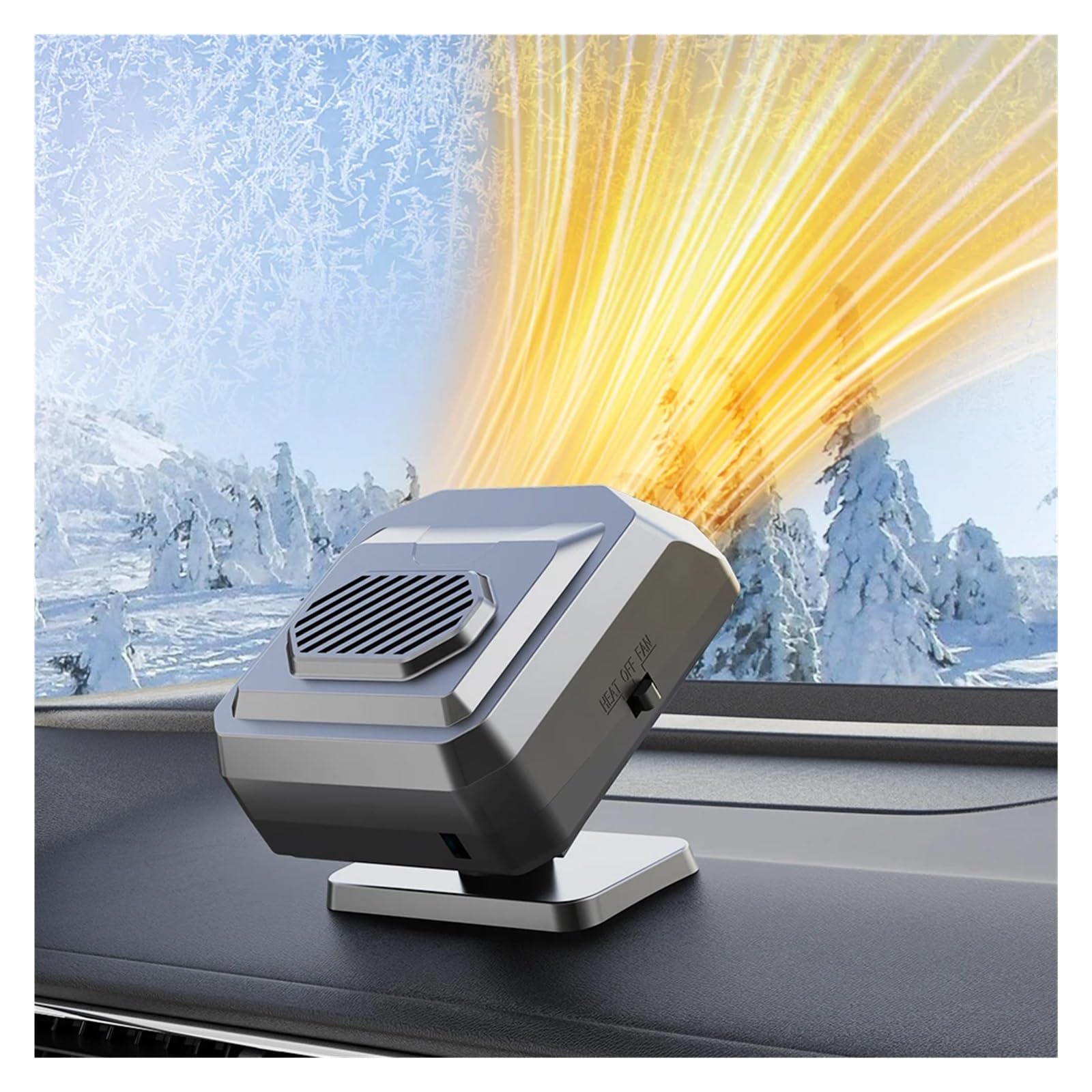 12V/24V Auto-Heizlüfter, Auto-Scheibenentfeuchter, Schnellheiz-Heißluftgebläse, Antibeschlag-Windschutzscheiben-Entfroster(12V)