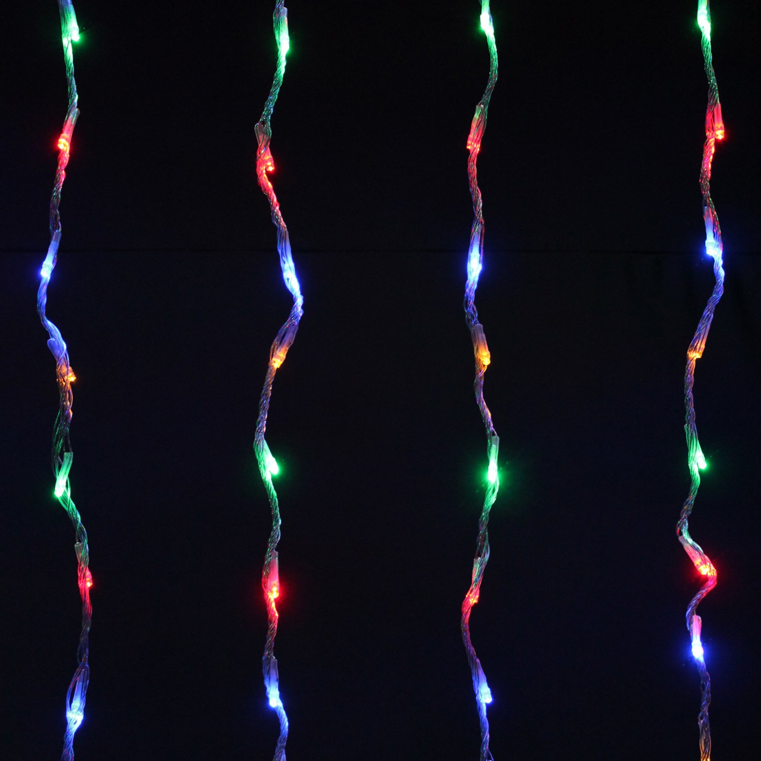 WeRChristmas 1.2 x 1.2 m 240 LED Lights Water Fall Effect Curtain Net Christmas Lights with 5 m Lead Wire, Multi-Colour - Image 4