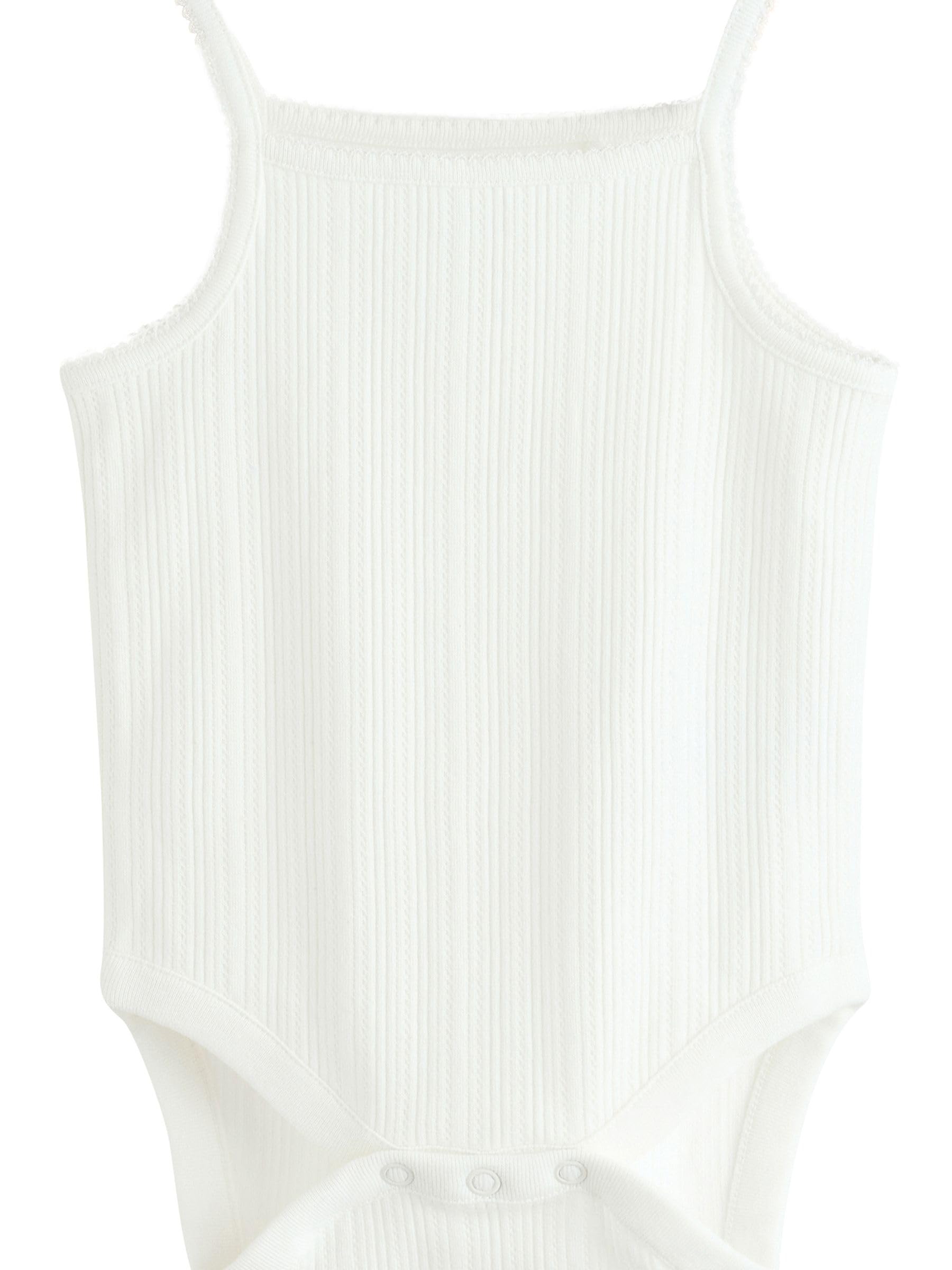 NEXT Bambina Confezione da 5 body per neonati senza maniche e con spalline sottili in 100% cotone
